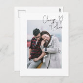 Änderung von Plänen Einfaches Skript-Foto Postkarte (Vorne/Hinten)
