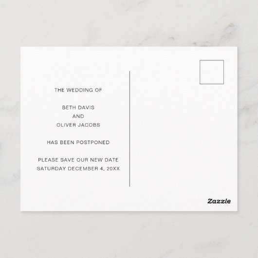 Änderung von Plänen Einfaches Skript-Foto Postkarte (Rückseite)