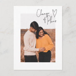 Änderung von Plänen Einfaches Skript-Foto Postkarte