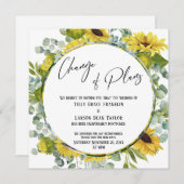 Änderung von Plänen floral verschoben Hochzeitskar Einladung (Vorne/Hinten)