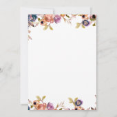 Änderung von Plänen floral verzögerte Hochzeitsakt Einladung (Rückseite)