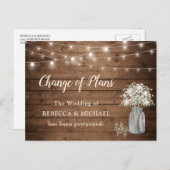 Änderung von Plänen Gipskraut Rustikale String Lig Postkarte (Vorne/Hinten)