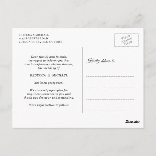 Änderung von Plänen Gipskraut Rustikale String Lig Postkarte (Rückseite)