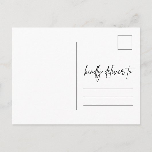 Änderung von Plänen Hochzeit speichern das Datum Ankündigungspostkarte (Rückseite)