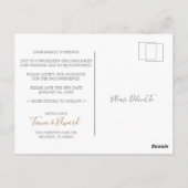 Änderung von Plänen Hochzeit verzögert Postkarte (Rückseite)