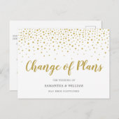 Änderung von Plänen Hochzeit verzögert Postkarte (Vorne/Hinten)