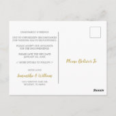 Änderung von Plänen Hochzeit verzögert Postkarte (Rückseite)