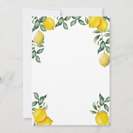 Änderung von Plänen Hochzeitslemonen Save The Date (Rückseite)