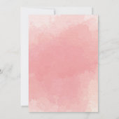 Änderung von Plänen Hochzeitswasser-Farbe Blumenro Save The Date (Rückseite)