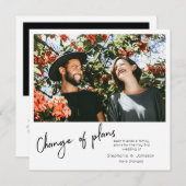 Änderung von Plänen Instant Foto & Typografie Einladung (Vorne/Hinten)