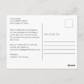 Änderung von Plänen Neuplanung Hochzeit oder Veran Postkarte (Rückseite)