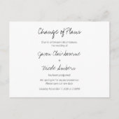 Änderung von Plänen Postpone Hochzeitstag Postkarte (Vorderseite)