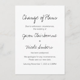 Änderung von Plänen Umschulung Foto Hochzeit oder  Einladung