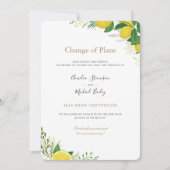 Änderung von Plänen verschoben Einladung zur Hochz (Vorderseite)