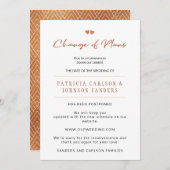 Änderung von Plänen verschoben Hochzeitsankündigun Einladung (Vorne/Hinten)