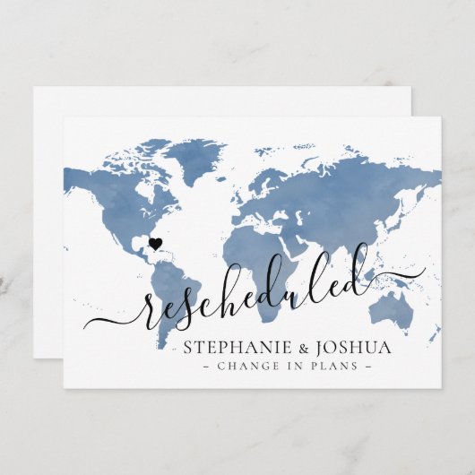 Änderung von Plänen Zurückgestellt Hochzeit in Url Ankündigung (Vorne/Hinten)