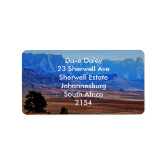 Änderungen an Blau Adressaufkleber