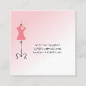 Änderungen an der Kleidung rosa Quadratische Visitenkarte (Rückseite)