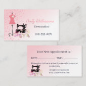 Änderungen an der Kleidung rosa Terminkarte (Vorne/Hinten)