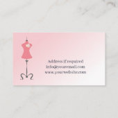 Änderungen an der Kleidung rosa Visitenkarte (Rückseite)