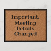 Änderungen der Sitzungen Postkarte (Vorderseite)