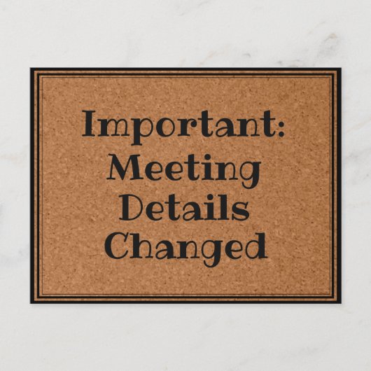 Änderungen der Sitzungen Postkarte (Vorderseite)