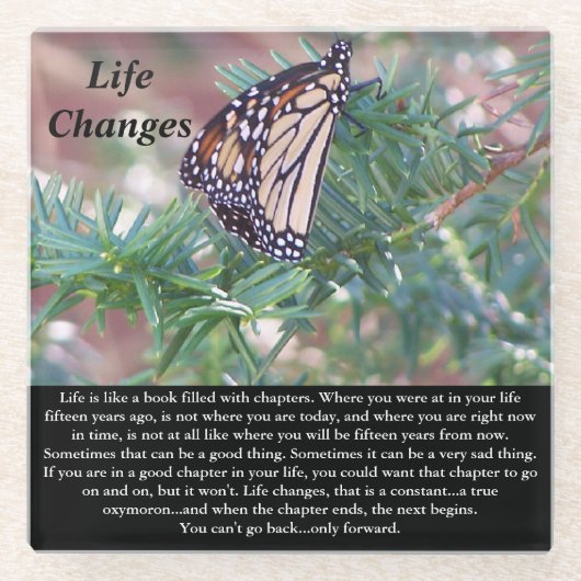 Änderungen des Lebens durch Inspiration Glasuntersetzer (Vorderseite)