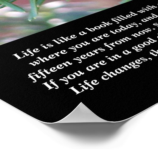 Änderungen des Lebens durch Inspiration Poster (Ecke)