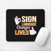Änderungen in der Gebärdensprache leben ASL Interp Mousepad (Mit Mouse)
