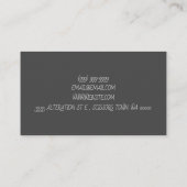 Änderungen und Schneiden Visitenkarte (Rückseite)