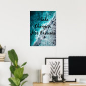 Änderungen vornehmen, keine Ausreden - Motivierend Poster (Heimbüro)
