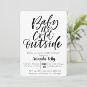 ÄNDERUNGS-FARBE - moderne Babyparty-Einladung Einladung (Stehend Vorderseite)