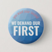 Änderungs-geometrisches Blau des Button (Vorderseite)