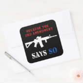 Änderungsantrag Quadratischer Aufkleber (Umschlag)