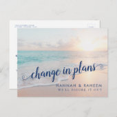 Änderungspläne für die Meldung von Hochzeiten Ankündigungspostkarte (Vorne/Hinten)