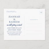 Änderungspläne für die Meldung von Hochzeiten Ankündigungspostkarte (Rückseite)