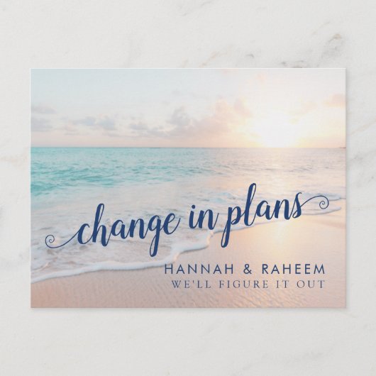 Änderungspläne für die Meldung von Hochzeiten Ankündigungspostkarte (Vorderseite)