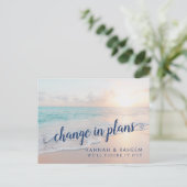 Änderungspläne für die Meldung von Hochzeiten Ankündigungspostkarte (Stehend Vorderseite)