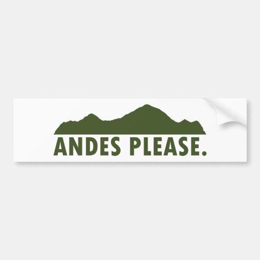 Andes bitte autoaufkleber (Vorne)