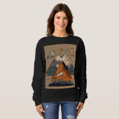 Andes Mons Geometric Nature - Black Women's Shirt (Vorne ganz)