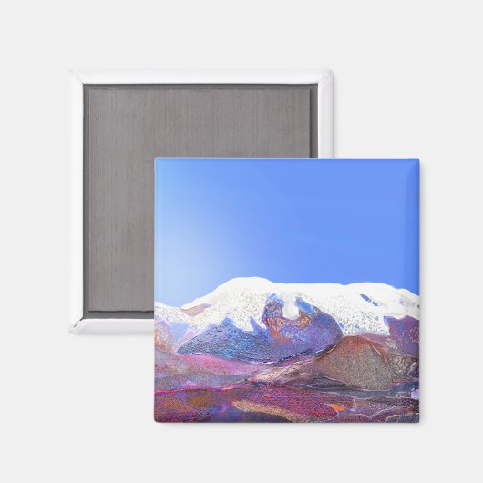 Andes Mountain View Peru #3 Magnet (Vorderseite/Rückseite)