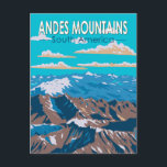 Andes Mountains Südamerika Reisen Vintag Postkarte<br><div class="desc">Berge in Vektorart-Stil. Die Anden,  die entlang des südamerikanischen Westerns verlaufen,  gehören zu den längsten Gebirgszügen der Welt</div>