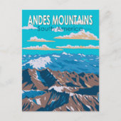 Andes Mountains Südamerika Reisen Vintag Postkarte (Vorderseite)