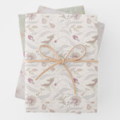 Andeutung botanisch in Nebel, Creme und Sage Geschenkpapier Set (Beispiel)