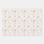 Andeutung botanisch in Nebel, Creme und Sage Geschenkpapier Set (Vorderseite)