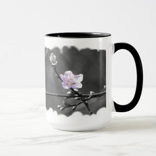 Andeutung der rosa Kirschblüte Tasse (Rechts)