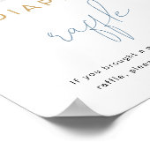 ANDI Blue Poppin' Flaschen Baby Diaper Raffle Game Poster (Ecke)