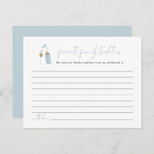 ANDI Blue Poppin Flaschen Familie Traditionen Encl Begleitkarte