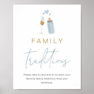 ANDI Blue Poppin Flaschen Familientraditionen Unte Poster