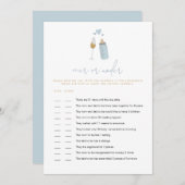 ANDI Blue Poppin Flaschen über oder unter dem Kind Einladung (Vorne/Hinten)